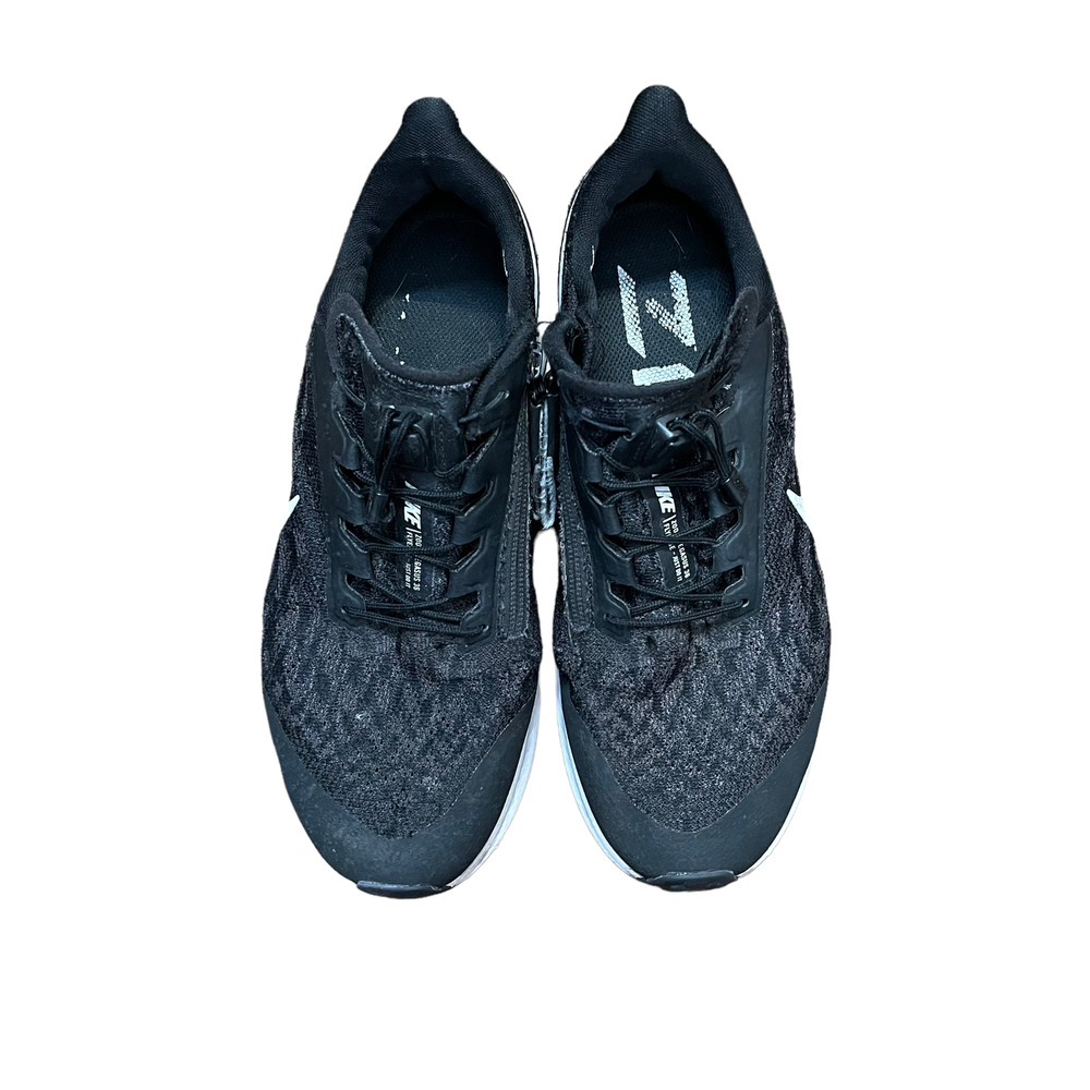 Nike Mens Air Zoom Pegasus 36 Running Shoes Size 7.5 Black Gray White Side Zip